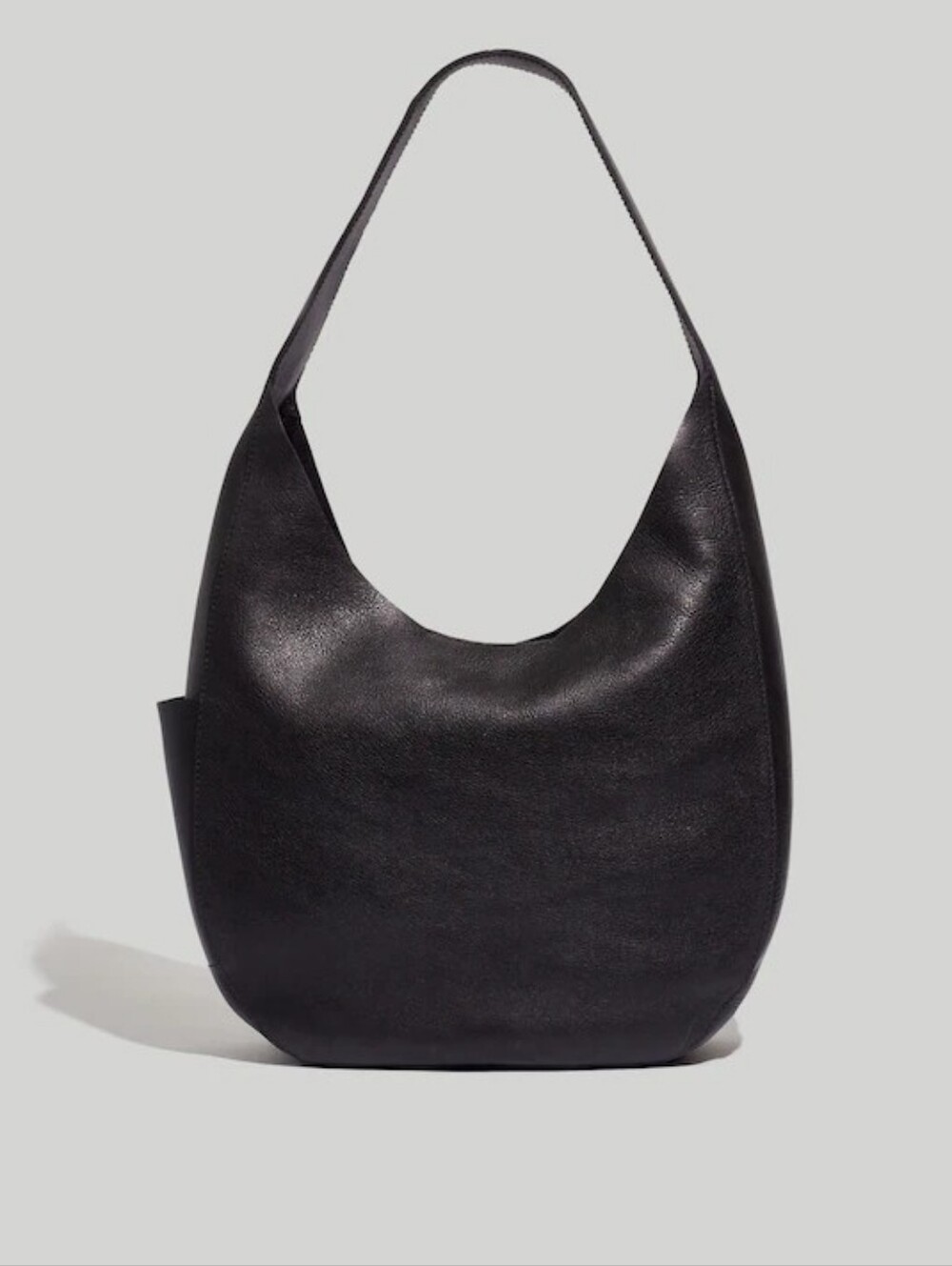 Madewell oversized shopper bag purse leather black tote shoulder hobo